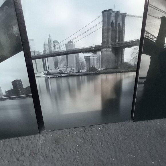 IKEA Gronby 4X Photographic Wall Art Panals New York City Bridges - Picture 5 of 16